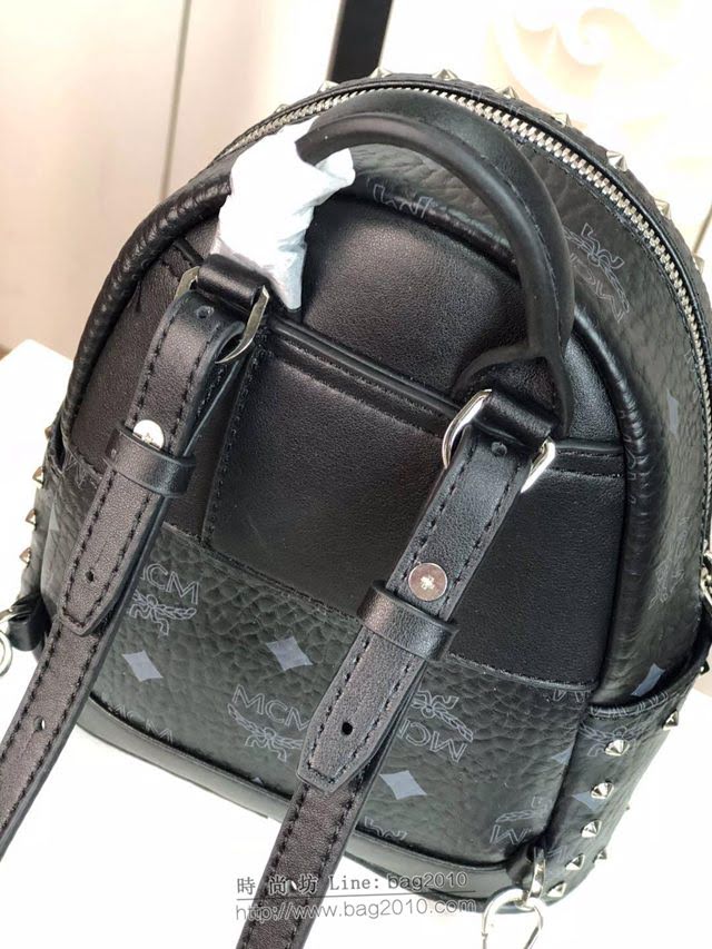 MCM雙肩包 原單 超迷你款 5919 18新款 經典印花小銅柳丁邊雙肩包 純手工定制版 MCM女後背包  mdmc1118